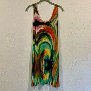 Fun multi color summer dress.  Looks like an abstract art piece